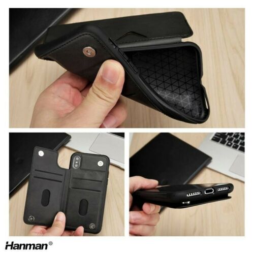 Samsung Shockproof Luxury Leather Multi Card Slot Holder Hanman Back Case