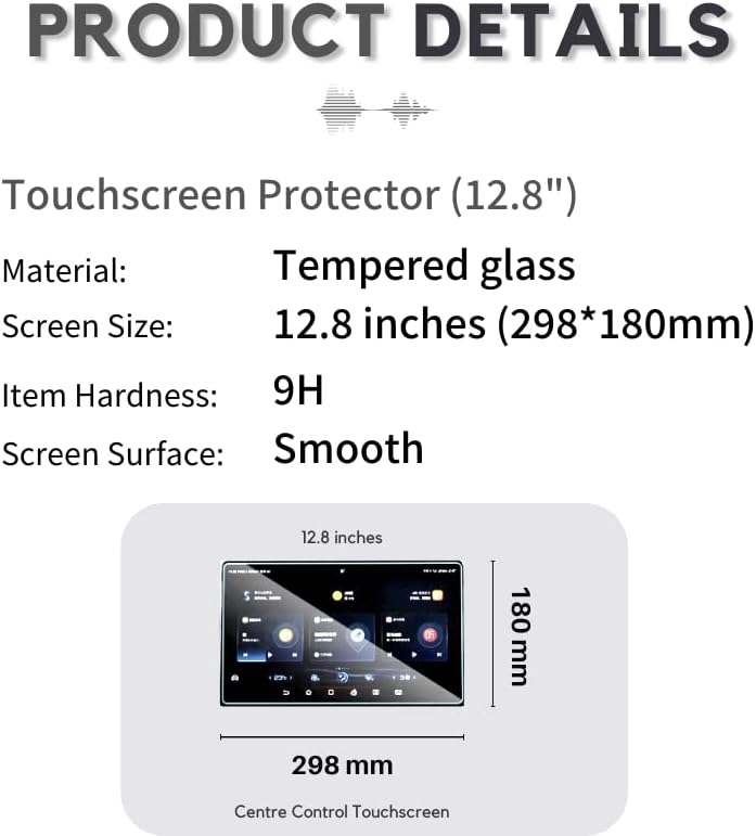 BYD Atto 3 Car 12.8" Centre Console Control Touchscreen Navigation Screen Protector
