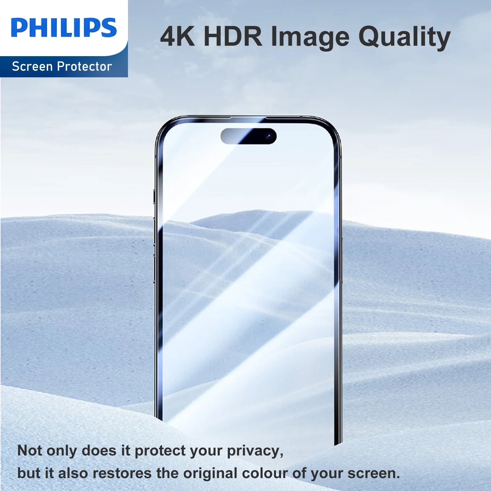 Philips 9H Tempered HD Clear Glass Screen Protector Film For iPhone  Anti-Oil Anti-Shatter Anti-Fingerprint Full Coverage Hardness 9H DLK1209